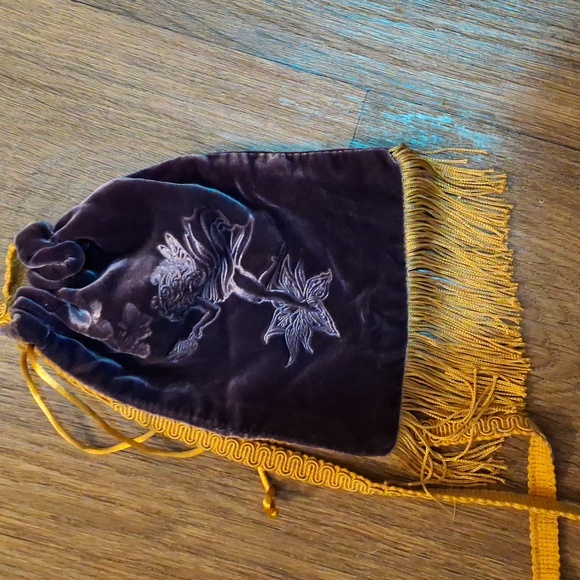 Vintage Handmade Purple Velvet Fairy Tassel Pouch Bag. - Picture 13 of 16